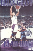 1995 Brian Grant Sacramento Kings "Mad Dog" Original Starline Poster OOP
