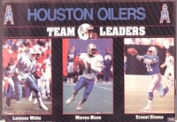 1992 Houston Oilers Team Leaders  Original Starline Poster OOP w/ Moon & Givens