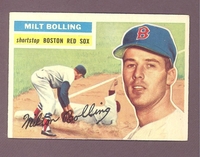 1956 Topps #315 Milt Bolling  EX BOSTON RED SOX no creases