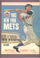 1965 New York Mets Program/Scorecard vs Houston Astros (scored) VG CONDITION