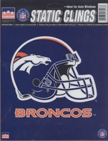 12 Denver Broncos 6 inch Static Cling Stickers