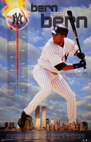 2001 Bernie Williams "Bern Baby Bern" Yankees Starline Poster RECALLED RARE