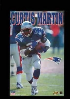 1996 Curtis Martin  New England Patriots Original Starline Poster OOP