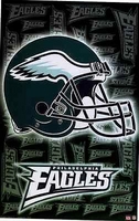 2002 Philadelphia Eagles Helmet Logo Original Starline Poster OOP