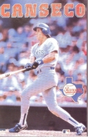 Jose Canseco TEXAS RANGERS Starline Poster MINI Promo Piece 3x5