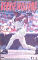 Bernie Williams NEW YORK YANKEES Starline Poster MINI Promo Piece 3x5