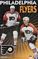 1999 Philadelphia Flyers Collage Original Starline Poster OOP Lindros & Leclair