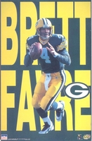 1997 Brett Favre Letters  Green Bay Packers Original Starline Poster OOP