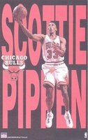 1997 Scottie Pippen Letters Series Chicago Bulls Original Starline Poster OOP