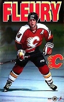 1995 Theoren Fleury Calgary Flames Original Starline Poster OOP