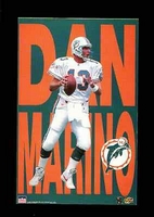 1997 Dan Marino Letters Miami Dolphins Original Starline Poster OOP