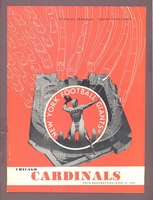 NEW YORK GIANTS  vs. CHICAGO CARDINALS 10-19-1952 NFL Game Program  EX-MT+