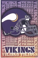 2002 Minnesota Vikings  Helmet Logo Original Starline Poster OOP