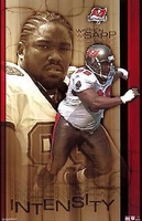 2001 Warren Sapp Tampa Bay Buccaneers Original Starline Poster OOP