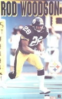1995 Rod Woodson Pittsburgh Steelers  Original Starline Poster OOP