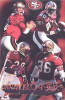 1998 San Francisco 49ers Collage Original Starline Poster OOP Rice Young Hanks