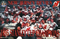 1995 NEW JERSEY DEVILS STANLEY CUP CHAMPIONS on ice Original Starline Poster OOP