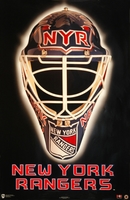 1997 New York Rangers Mask Original Norman James Poster OOP