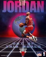 1996 Michael Jordan Chicago Bulls Out of This World 16x20 Starline Poster OOP