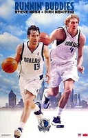 2002 Nash Nowitzki Dallas Mavericks "Runnin'Buddies"Original Starline Poster OOP