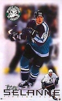 1998 Teemu Selanne Anaheim Ducks Original Norman James Poster OOP