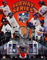 2000 Subway Series New York Yankees Mets Jeter Piazza 16x20 Starline Poster OOP