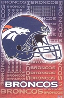 2001 Denver Broncos Helmet Logo Original Starline Poster OOP