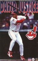 1997  David Justice Cleveland Indians Original Starline Poster OOP