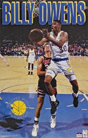 1993 Billy Owens Golden State Warriors Original Starline Poster OOP