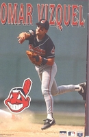 1995 Omar Vizquel Cleveland Indians Original Starline Poster OOP