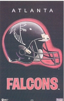 1993 Atlanta Falcons Helmet Original Norman James  Poster OOP