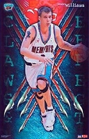 2001 Jason Williams Memphis Grizzlies Original Starline Action Poster OOP