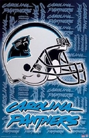 2002 Carolina Panthers Helmet Logo Original Starline Poster OOP