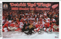 2002 DETROIT RED WINGS CUP CHAMPS Original Starline Poster MINI Promo Piece 3x5