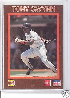 1989 STARLINE PROMO Tony Gwynn PADRES Burger King