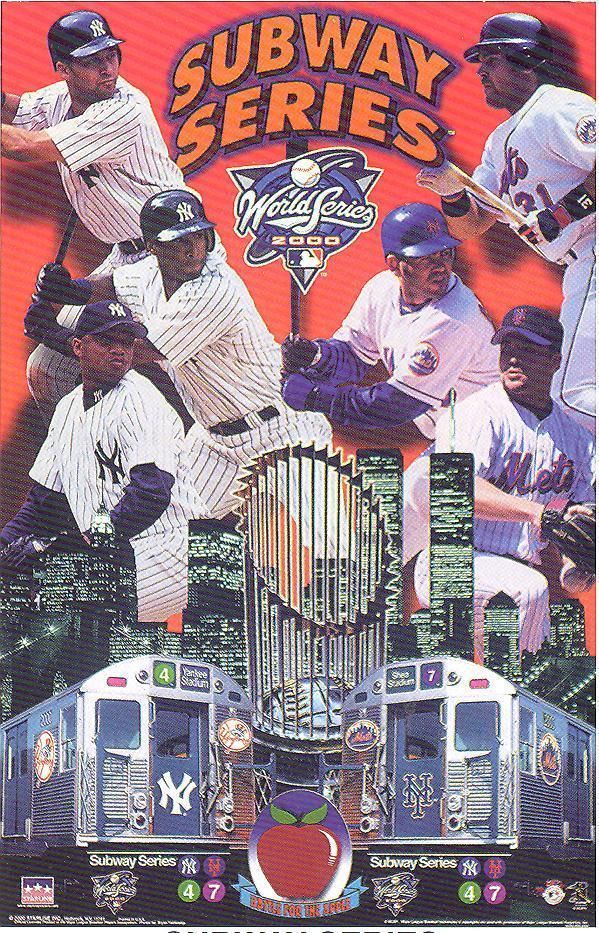 2000 World Series Subway Series Original Starline Poster OOP NY