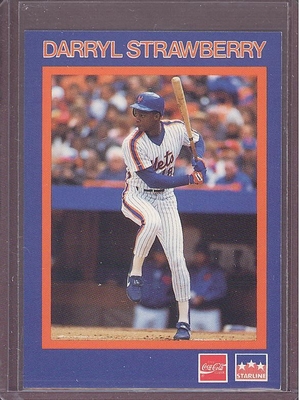 1989 STARLINE PROMO Darryl Strawberry METS Coca Cola