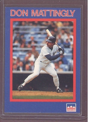 1989 STARLINE PROMO Don Mattingly YANKEES Starline Logo