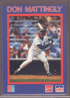 1989 STARLINE PROMO Don Mattingly YANKEES Domino\'s