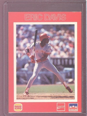 1989 STARLINE PROMO Eric Davis REDS Burger King
