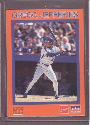 1989 STARLINE PROMO Gregg Jefferies METS McDonalds