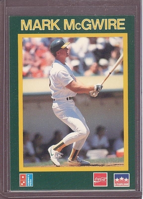 1989 STARLINE PROMO Mark McGwire ATHLETICS Dominos VERY RARE