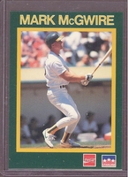 1989 STARLINE PROMO Mark McGwire ATHLETICS Coca Cola